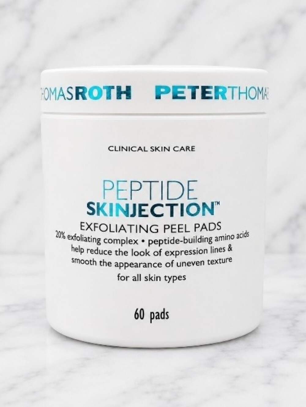Peter Thomas Roth Peptide Skinjection Exfoliating Peel Pads 60 Pads Sealed NEW!